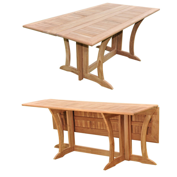 Rosecliff Heights Lenworth Extendable Teak Dining Table Wayfair Canada